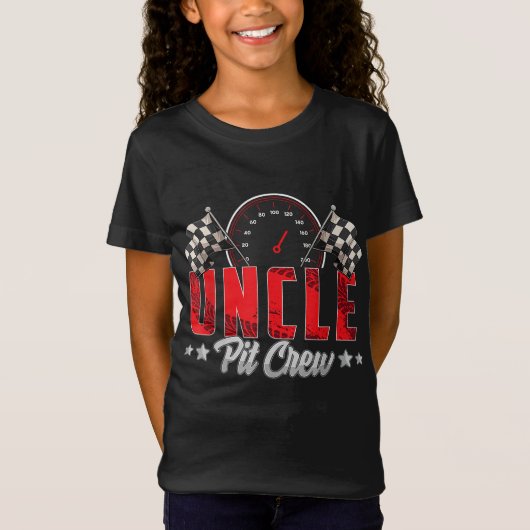 Race Car Birthday Party Racing Family Uncle Pit Cr T-Shirt (Vorderseite)