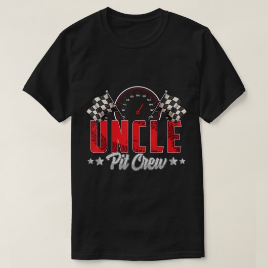 Race Car Birthday Party Racing Family Uncle Pit Cr T-Shirt (Design vorne)