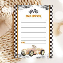 Race Car Birthday Party Time Kapsel Note Card