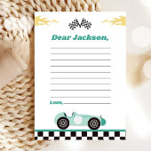 Race Car Birthday Party Time Kapsel Note Card Dankeskarte