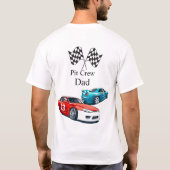 Race Car Birthday, Pit Crew T-Shirt (Rückseite)