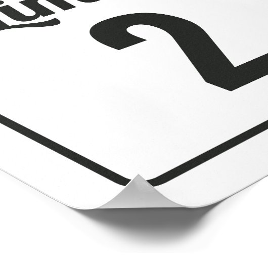 Race Car Birthday Speed Limit Sign Poster (Ecke)