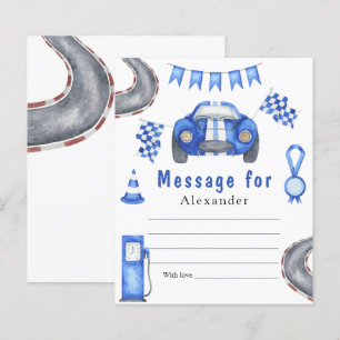 Race Car Birthday - Time Capsule Message