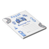 Race Car Birthday - Time Capsule Message Notizblock (angewinkelt)