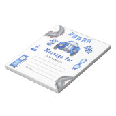 Race Car Birthday - Time Capsule Message Notizblock (Rotiert)
