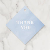 Race Car Blue Watercolor Boy First Birthday Geschenkanhänger (Rückseite)