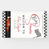 Race Car Boy Baby Shower Banner | Little Racer (Horizontal)