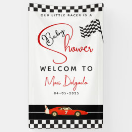 Race Car Boy Baby Shower Banner | Little Racer