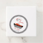 Race Car Boy Baby Shower | Little Racer Party Geschenkanhänger (Beispiel)