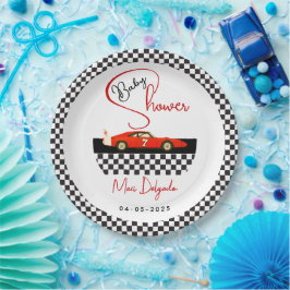 Race Car Boy Baby Shower | Little Racer Party Pappteller