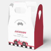 Race Car Boy Geburtstagsparty Geschenkschachtel (Geöffnet)