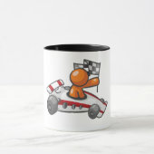 Race Car Checkered Flag Tasse (Zentrum)