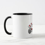 Race Car Checkered Flag Tasse (Links)