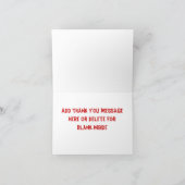 Race Car Danke Note Card (Innenseite)