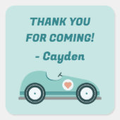 Race Car Danke Stickers (Vorderseite)