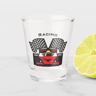 Race Car Design Shot Glass Schnapsglas