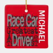 Race Car Driver Extraordinaire CUSTOM Keramikornament (Rückseite)