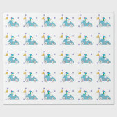 Race Car Driver Snowman Geschenkpapier (Flach)