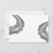 Race Car Erste Geburtstagsparty Danke (Rückseite)