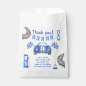 Race Car Erste Geburtstagsparty Danke Geschenktütchen (Vorderseite)