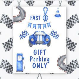 Race Car Erster Geburtstag GIFT PARK NUR Poster
