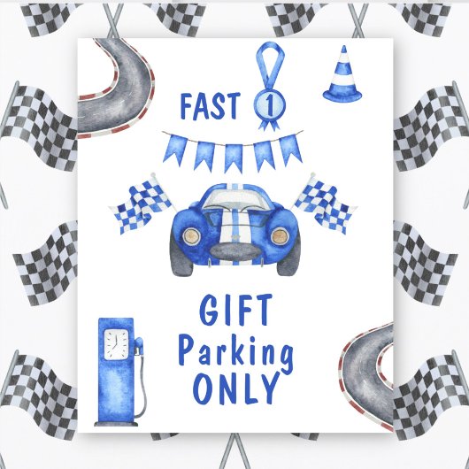 Race Car Erster Geburtstag GIFT PARK NUR Poster