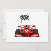 Race Car Extreme Cartoon |Hintergrundfarbe auswähl Einladung (Rückseite)