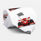 Race Car Extreme Cartoon |Hintergrundfarbe auswähl Krawatte (Gerollt)