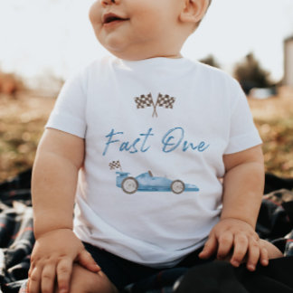 Race Car Fast One 1. Geburtstag T - Shirt