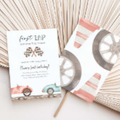 Race Car First Lap Around The Track Birthday Einladung