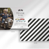 Race Car Foto Danke Karte