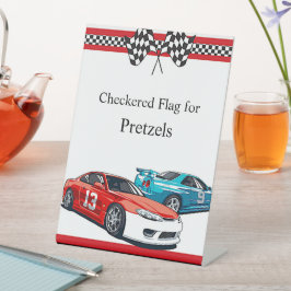 Race Car Geburtstag, 10. Geburtstag Snack-Tisch Sockelschild