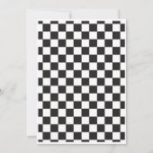 Race Car Geburtstag, 6. Geburtstag Einladung (Rückseite)