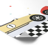 Race Car Geburtstag Begrüßungszeichen Poster (Ecke)