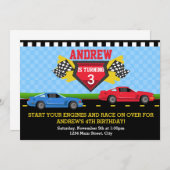 Race Car Geburtstag Einladung 12x18 Card Einladung (Vorne/Hinten)