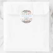 Race Car Geburtstagsparty-Aufkleber Runder Aufkleber (Tasche)