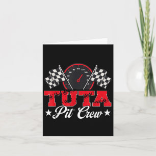 Race Car Geburtstagsparty Racing Familie Tuta Pit Karte