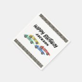 Race Car Geburtstagsparty Serviette (Ecke)