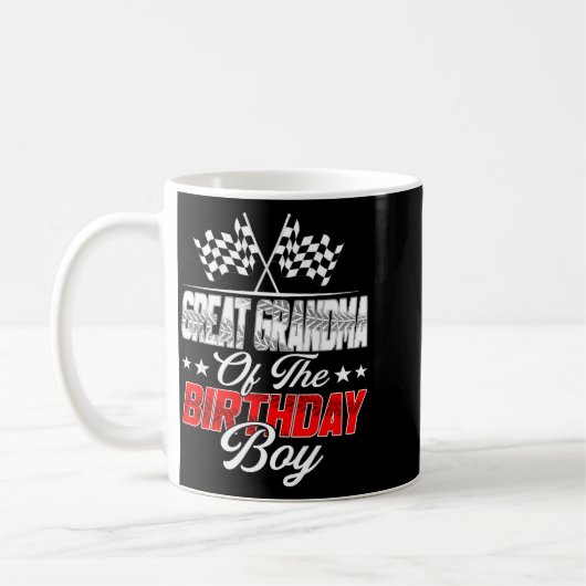 Race Car Great Grandma Of The Birthday Boy Racing Kaffeetasse (Links)