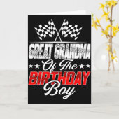 Race Car Great Grandma Of The Birthday Boy Racing  Karte (Gelbe Blume)