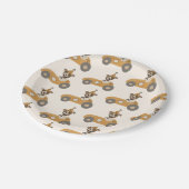 Race Car Hunde Boys Geburtstagsparty Pappteller (Schrägansicht)