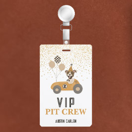 Race Car Hunde Boys Geburtstagsparty VIP Ausweis