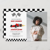 Race Car Junge Babydusche Einladung (Vorne/Hinten)