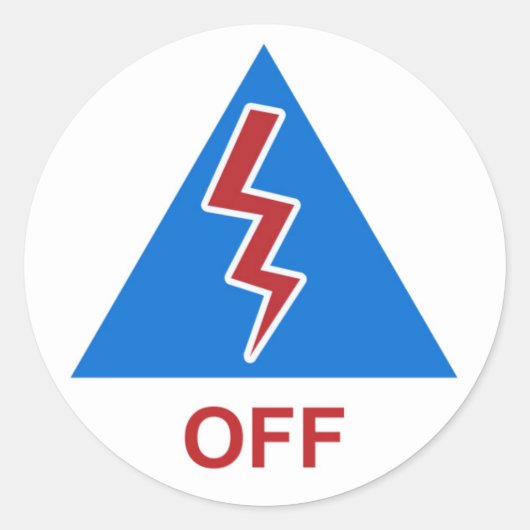 Race Car Kill Switch ausschalten Runder Aufkleber (Vorderseite)