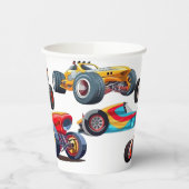 Race Car Monster Lkw Racing Design Pappbecher (Links)