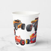 Race Car Monster Lkw Racing Design Pappbecher (Rechts)