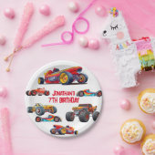 Race Car Monster LKWs Racing Birthday Pappteller (Party)