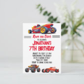 Race Car Monster LKWs Racing Birthday Postkarte (Stehend Vorderseite)