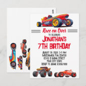 Race Car Monster LKWs Racing Birthday Postkarte (Vorne/Hinten)