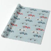 Race Car Muster Geschenkpapier (Ungerollt)